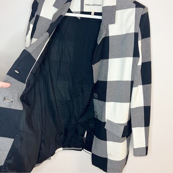 Mara Hoffman Tatum Jacket Blazer Gingham Plaid Size XS Extra Small - Picture 5 of 8